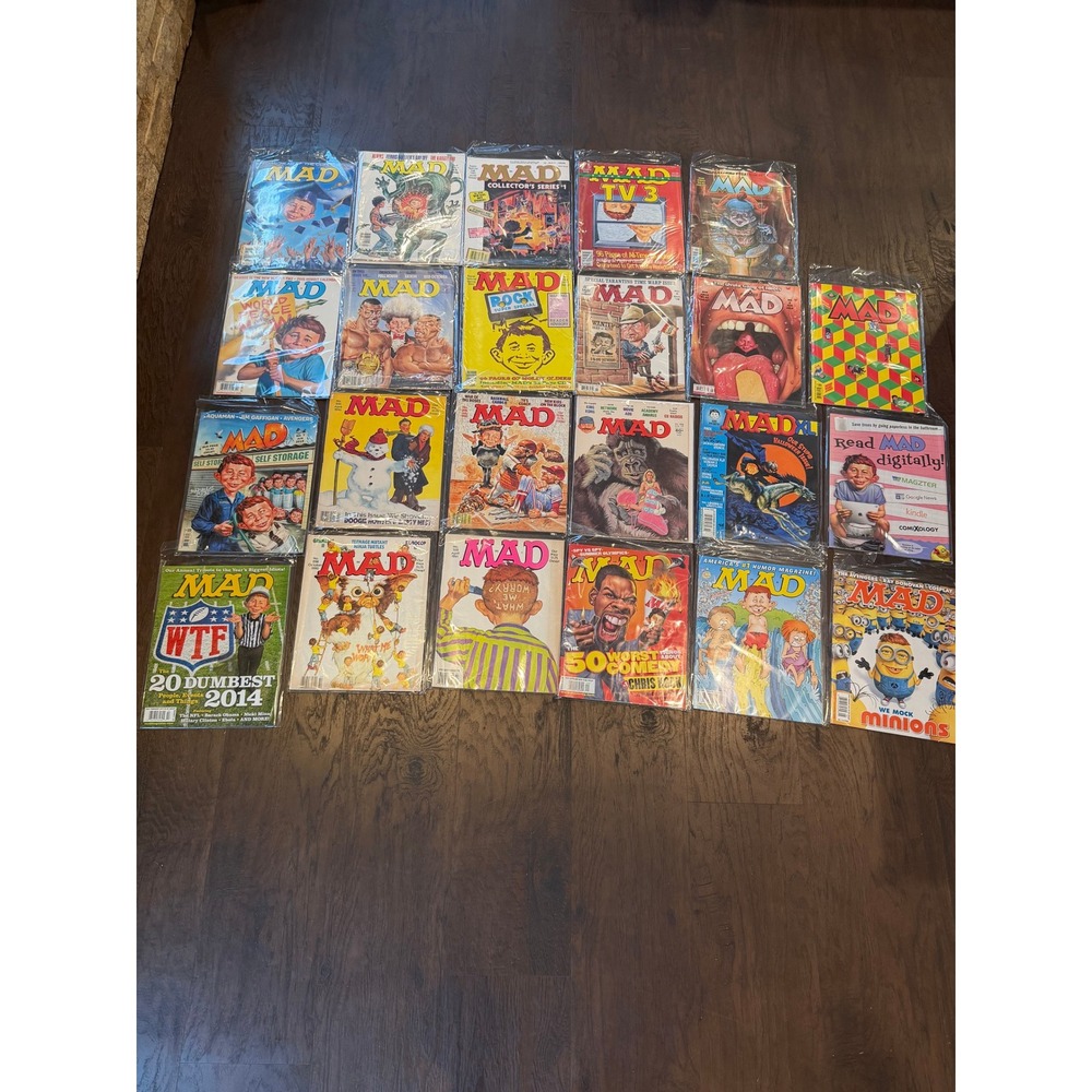 Optimized Title: MAD Magazine Lot of 23 Vintage Comic Magazines Alfred E Neuman